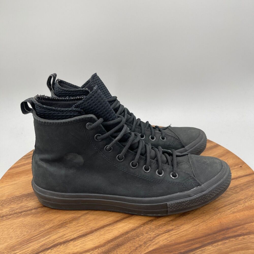 Converse Chuck Taylor All Star Shoes Waterproof Nubuck Trip Black Mens Size 9.5